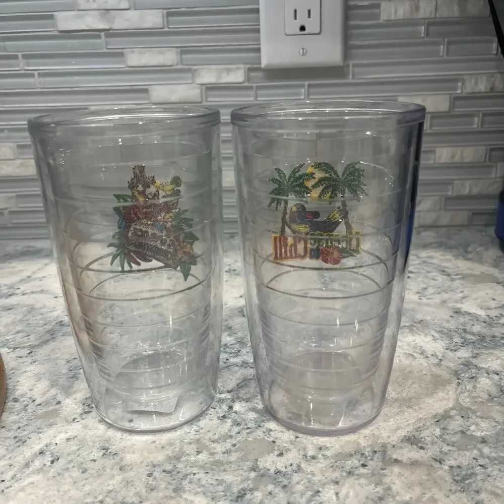 Lot of 2 Tervis Tumbler Margaritaville 16oz Cups 5 O'Clock License to Chill
